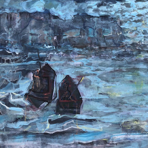 "Story Sea" by Bato Bostandzic, Acrylic on Canvas