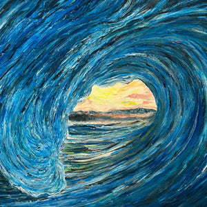 "Big Blue Wave" by Moira Lumpkin, Acrylic on Canvas
