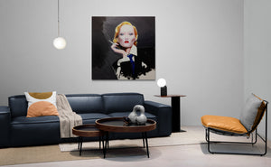 "Marlene Dietrich, Classic" by Dennis Asbury, Acrylic on Canvas