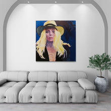 "Lady Gaga, Nice Hat" by Dennis Asbury, Acrylic on Canvas