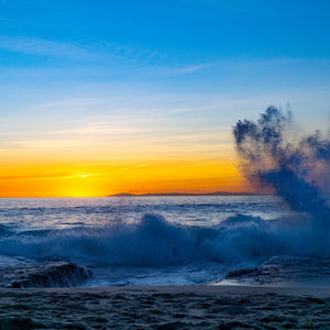 "Aliso Beach Wave Over Catalina" by Philip Carnahan, Photograph