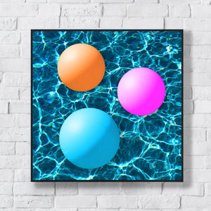 "Pool Balls" by Leslie L. Bird, Photograph on Costume Fabric