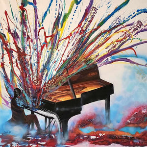 "Melting Piano" by Pouneh Asli, Acrylic on Canvas
