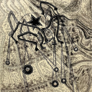 "Spider Show" by Sergio Armando Tavera Pacheco, Mixed Media on Hard Paper