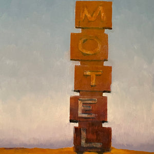 “Motel 1" by Francis DiFronzo, Oil over Acrylic and Gouache