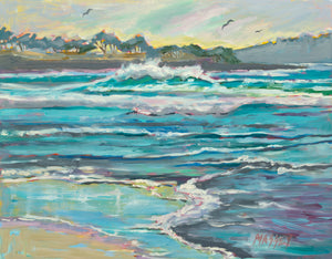 Carmel Tidings by Marie Massey, Plein Air Oil on Canvas (Board)