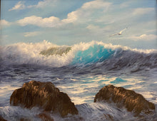 "Poseidon's Rage" by Clyde Owes, Oil on Canvas