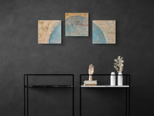 "Blue and White Moon" Triptych by Mimi Silverman, Oils on Wood Panel