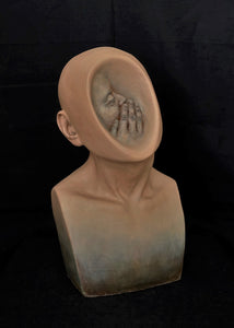 "The Inner Voice" by Roya Mahdavi Hassas, Acrylic on Ceramic Sculpture