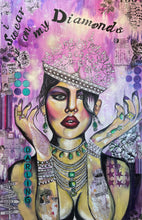 "Material Girl" by Shams Kherani, Mixed Media on Canvas
