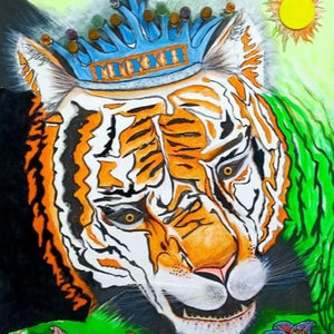 "Tiger Lily" by Steven W. Bielak , Mixed Media on Canvas