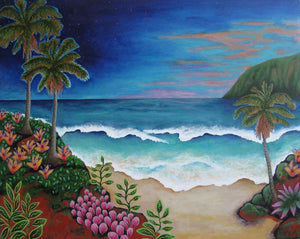 “Beachcomber” by Ellen French, Acrylic on Canvas