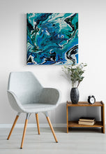 "Go with the Flow series - the Ocean" by  Natalia Schäfer, Acrylic on Gesso Board