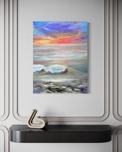 "Sun Kissed Sea" by Logan Kirkpatrick, Oil on Canvas