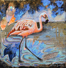 "Lagoon Bloom" by Arina Luma, Mixed Media on Canvas
