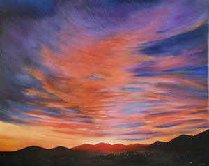 "Vegas Sunrise" by Cecilia Kelleher, Acrylic on Canvas