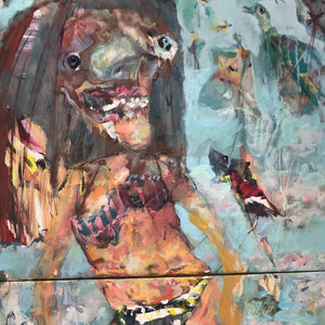 "Kiting in HB" by Bato Bostandzic, Acrylic on Canvas