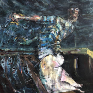 "Fisherman" by Bato Bostandzic, Acrylic on Canvas