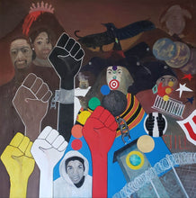 "Tribute to Community" by Pati Maez, Mixed Media on Canvas