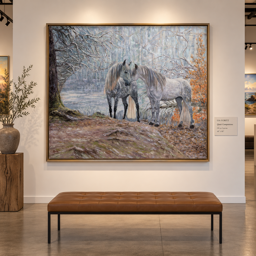 Lia Goritz "Quiet Compassions" 48"X60" Laguna Beach–based oil painter
