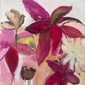 "May Flowers" by Charlotte Forbes, Mixed Media on Canvas