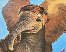 "Baby Elephant" by Catherine Benita, Giclée on Canvas
