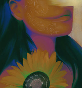 "Blinded by The Simple Beauty of a Sunflower" by Noell Ratapu, Digital Artwork on Fine Art Paper