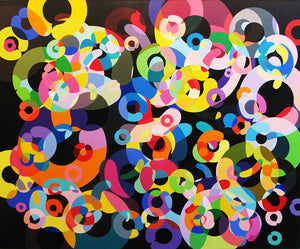 "Being in Black" by Elise Lee, Acrylic on Canvas