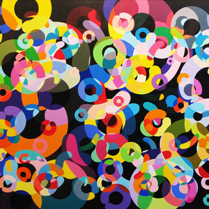 "Being in Black" by Elise Lee, Acrylic on Canvas
