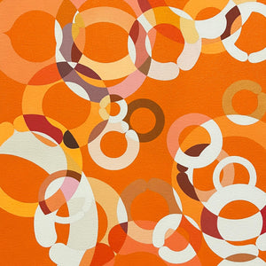 "Being in Orange" by Elise Lee, Acrylic on Canvas