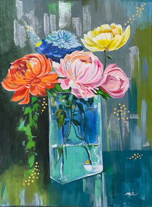 "Exquisite Flowers" by Manpreet K. Chawla, Acrylic on Canvas