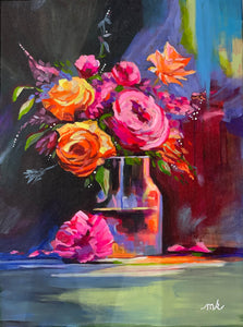 "Vibrant Flowers" by Manpreet K. Chawla, Acrylic on Canvas