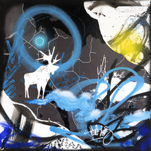 "Hunting" by Harry Salmi, Acrylic and Collage on Canvas