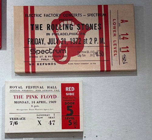 Rolling Stones Ticket painting, smaller size 17.5