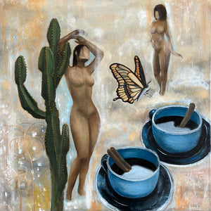 "Despiértate" by Catherine Erazo, Mixed Media on Canvas