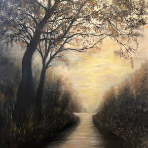 "Peaceful Road" by Niloo Pariscari, Acrylic on Canvas