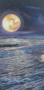 "Moon Light" by Manpreet K. Chawla, Acrylic on Canvas Panel