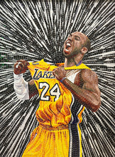 "Kobe Bryant" by Jay Nadeau, Mixed Media on Wood