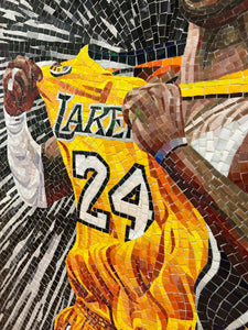 "Kobe Bryant" by Jay Nadeau, Mixed Media on Wood