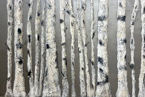 "Winter" by Stacey Kosins, Mixed Media on Canvas