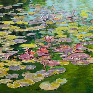 "Water Lillies 2.0" by Al Esquerra, Acrylic on Canvas