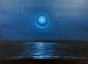 "Moonlit Serenity" by Olivia Holm, Oils on Canvas