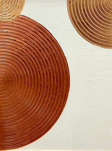 "Circles of my Mind" Diptych by Stacey Kosins, Mixed Media on Canvas
