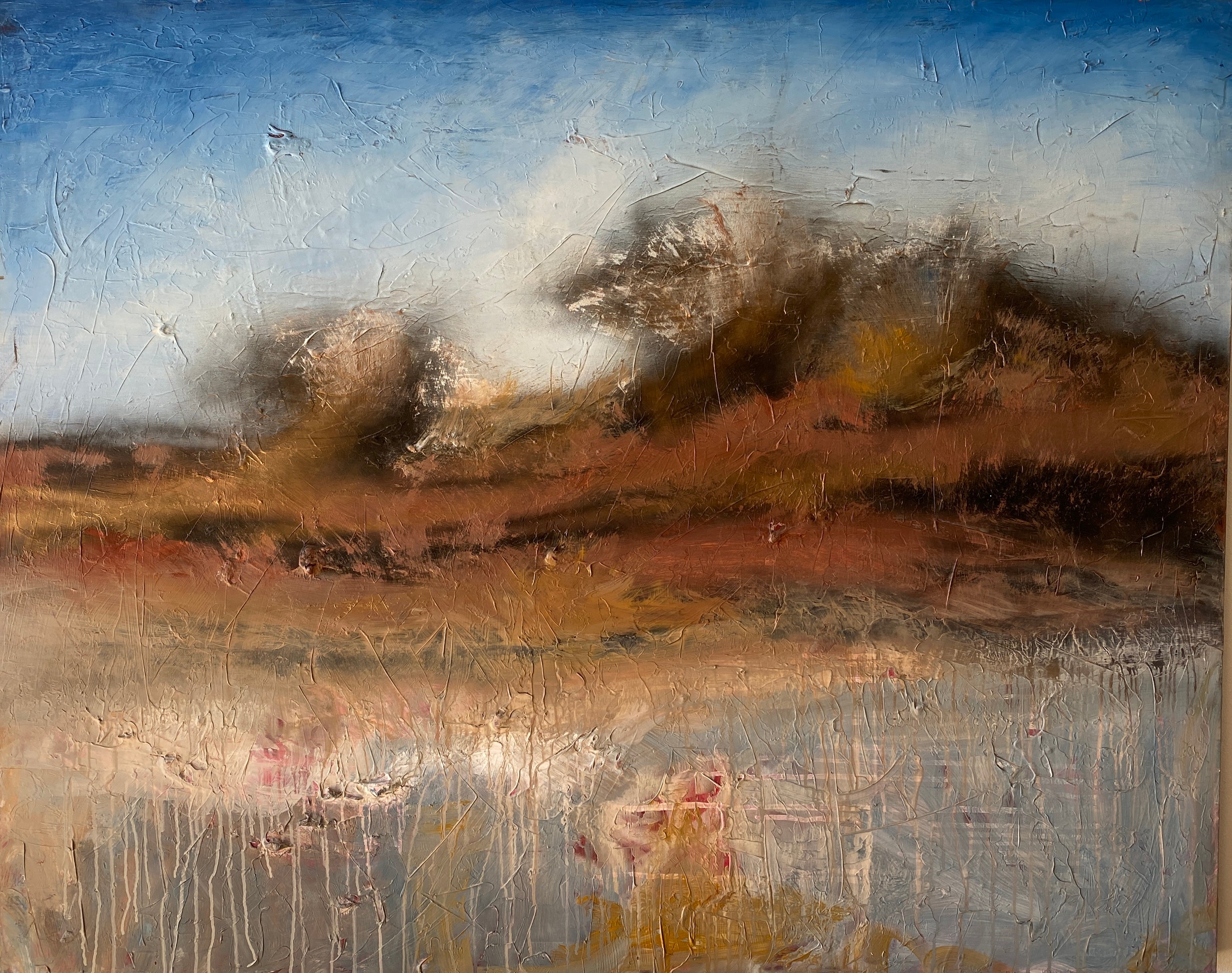Shane Townley "Immense Reality" Abstract Landscape 60"X48" Original Mixed Media
