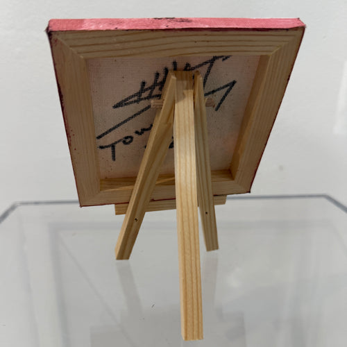 4"X4" "Laguna Beach Canyon" Mini-original on canvas with mini-easel signed on the reverse