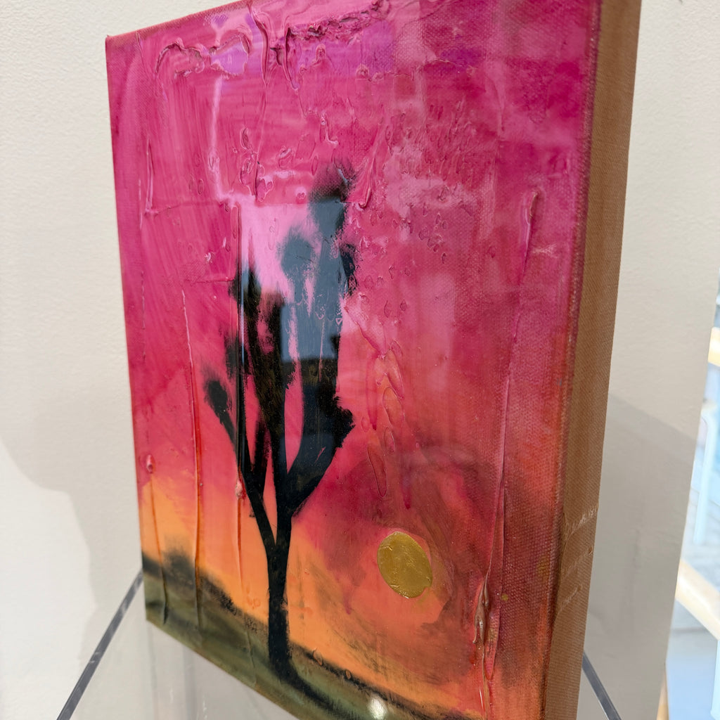 SOLD • Mini-Original Joshua Tree Mixed media with resin 14"X11" Signed on the reverse