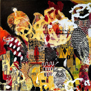 "Rain Dance" by JoJo Collins, Mixed Media on Canvas