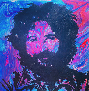"Jerry Garcia" by Tristin Cole, Acrylic on Canvas
