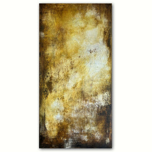 “Golden Hour” by Laurie Porter, Mixed Media on Canvas (Acrylic, Charcoal)