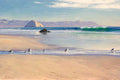 JIM PARKHURST "LINGERING TIDES" 24X36 FLOATER FRAME ORIGINAL PAINTING